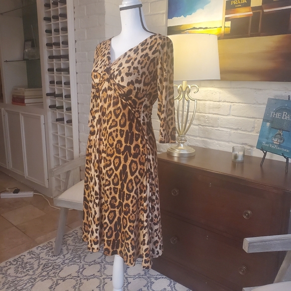 Leopard Print Dress Fall - Picture 2 of 4